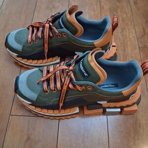 Dolce & Gabbana Green and Orange Sneakers